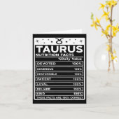 Taurus Nutrition Style Zodiac Design, Taurus Karte (Gelbe Blume)