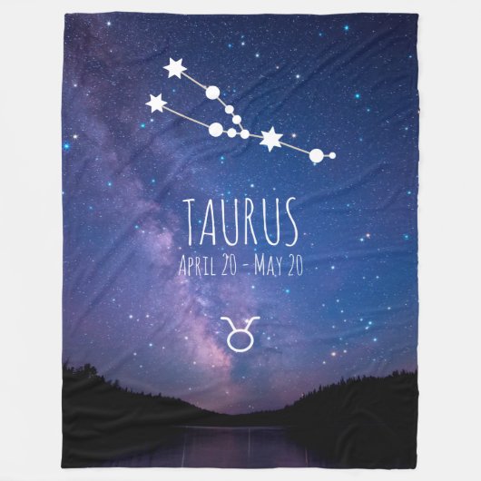 Taurus | Personalisierte Sternbilder Fleecedecke (Vorderseite)
