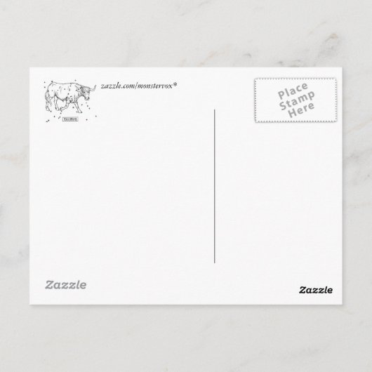 Taurus Postcard Postkarte (Rückseite)