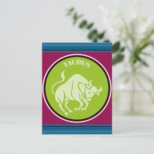 Taurus Postcard Postkarte (Stehend Vorderseite)