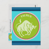Taurus Postcard Postkarte (Vorne/Hinten)