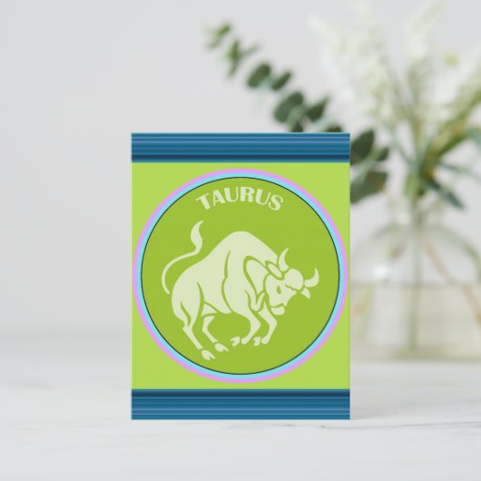 Taurus Postcard Postkarte (Stehend Vorderseite)