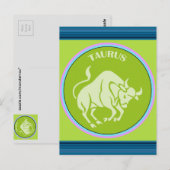 Taurus Postcard Postkarte (Vorne/Hinten)