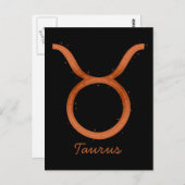 Taurus Postcard Postkarte (Vorne/Hinten)