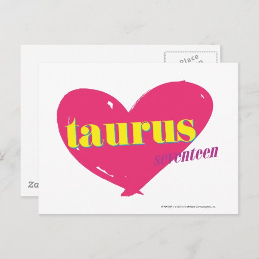 Taurus Postkarte (Vorne/Hinten)