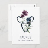 Taurus Postkarte (Vorne/Hinten)