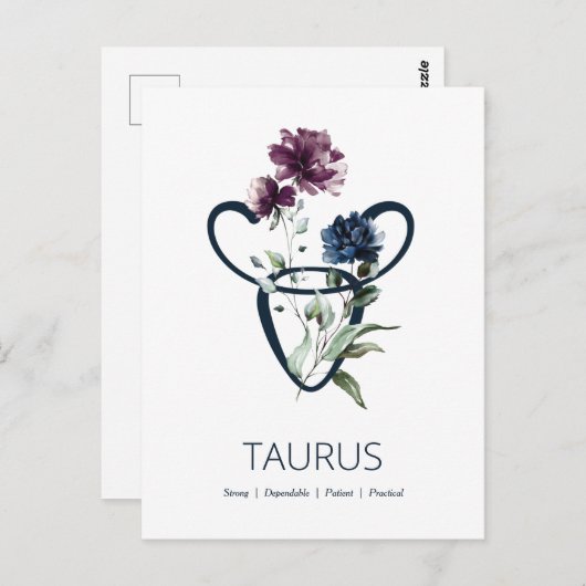 Taurus Postkarte (Vorne/Hinten)