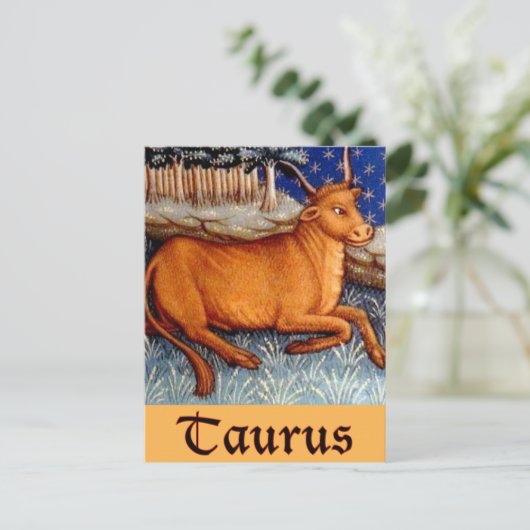 Taurus Postkarte (Stehend Vorderseite)