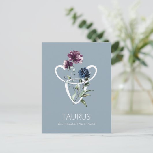 Taurus Postkarte (Stehend Vorderseite)