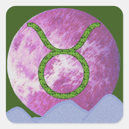 Taurus Quadratischer Aufkleber (Vorderseite)