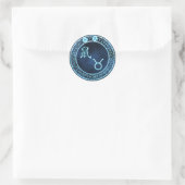 Taurus/Rat Runder Aufkleber (Tasche)