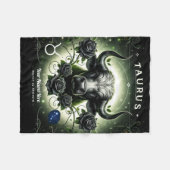 Taurus "Rooted in Strength" Fleece Blanket (Vorderseite (Horizontal))