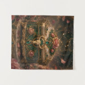 Taurus Rose Treasury Truhe Zodiac Kunst Wandteppich (Vorderseite (Horizontal))