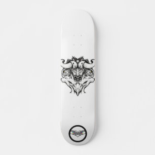 Taurus Schwarz-Weiß-Kunst zeichne Tiere Skateboard