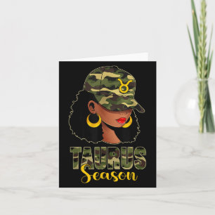 Taurus Season African American Black Woman Cap Zod Karte
