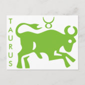 Taurus Signatur Astrologie Zodiac Symbol Postkarte (Vorderseite)