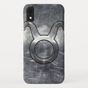 Taurus Signatur in Silver Grunge Beändigt Stil Case-Mate iPhone Hülle