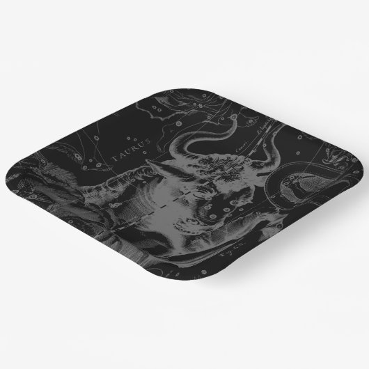 Taurus Signature Constellation Hevelius ca. 1690 Pappteller (Gewinkelt)