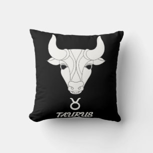 Taurus Silhouette Reversible Throw Kissen