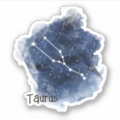 Taurus Starry Night Constellation Custom-Cut Aufkleber (Vorderseite)