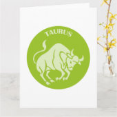Taurus, Sternzeichen, Horoskop, Astrologie Karte (Gelbe Blume)