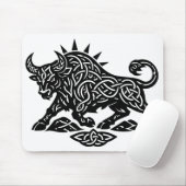 Taurus-Stier-Sigil — erdgebundene Zodiac-Tinte Mousepad (Mit Mouse)