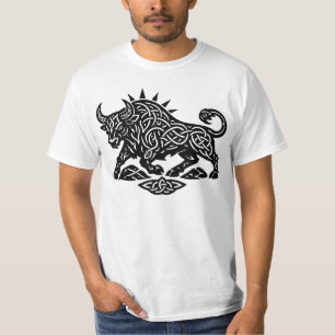 Taurus-Stier-Sigil — erdgebundene Zodiac-Tinte T-Shirt
