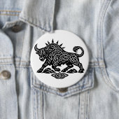 Taurus Stier Sigil — Erdgebundene Zodiac-Tintearbe Button (Beispiel)