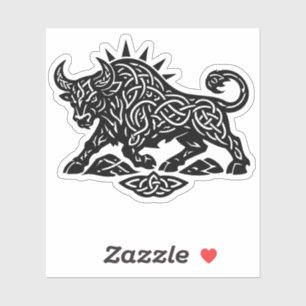 Taurus-Stier-Sigil — erdgebundene Zodiak-Tintearbe Aufkleber