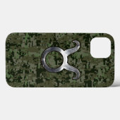 Taurus-Symbol auf der grünen digitalen Camouflage Case-Mate iPhone Hülle (Rückseite (Horizontal))