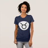 Taurus-Symbol - Dunkles T-Shirt - Angepasstes (Vorne ganz)