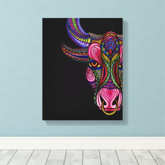 Taurus Symbol Leinwanddruck (Insitu (Holzboden))