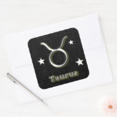 Taurus-Symbol Quadratischer Aufkleber (Umschlag)