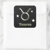 Taurus-Symbol Quadratischer Aufkleber (Tasche)