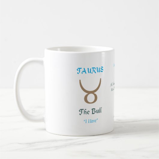 Taurus-Tasse Kaffeetasse (Links)