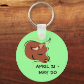 Taurus the Bull Artistic Zodiac Sign Illustration Schlüsselanhänger (Vorderseite)