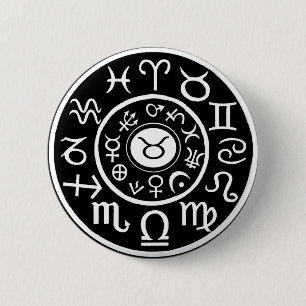 Taurus the Bull Celestial Zodiac Button