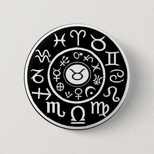 Taurus the Bull Celestial Zodiac Button (Vorderseite)