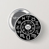 Taurus the Bull Celestial Zodiac Button (Vorne & Hinten)