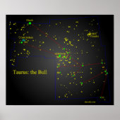 Taurus the Bull constellation Poster (Vorne)