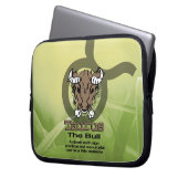 Taurus the Bull earth signalisieren grünes Erdzeic Laptopschutzhülle (Vorderseite Links)