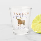 Taurus The Bull Funny Zodiac Schnapsglas (Vorderseite)