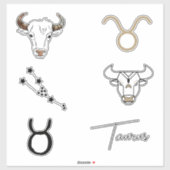 Taurus the Bull Geburtstag Astrologie zodiac schwa Aufkleber (Blatt)