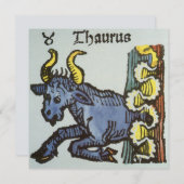 Taurus the Bull, Vintage Zeichen des Göttlichen (Vorne/Hinten)