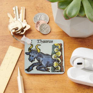 Taurus the Bull, Vintage Zeichen des Göttlichen Schlüsselanhänger