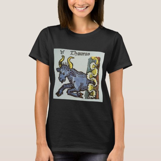 Taurus the Bull, Vintage Zeichen des Göttlichen T-Shirt (Vorderseite)