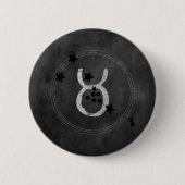 Taurus the bull zodiac constellation distressed button (Vorderseite)