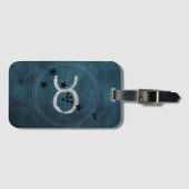 Taurus the bull zodiac constellation distressed gepäckanhänger (Vorderseite (Horizontal))