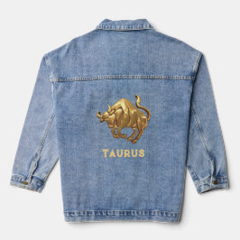 Taurus the Bull Zodiac Women's Denim Jacket Jeansjacke