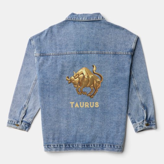 Taurus the Bull Zodiac Women's Denim Jacket Jeansjacke (Rückseite)